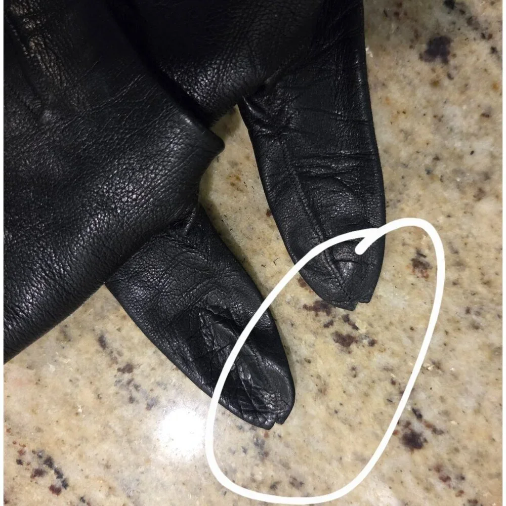 Vintage Womens Size M Black Leather Formal 8